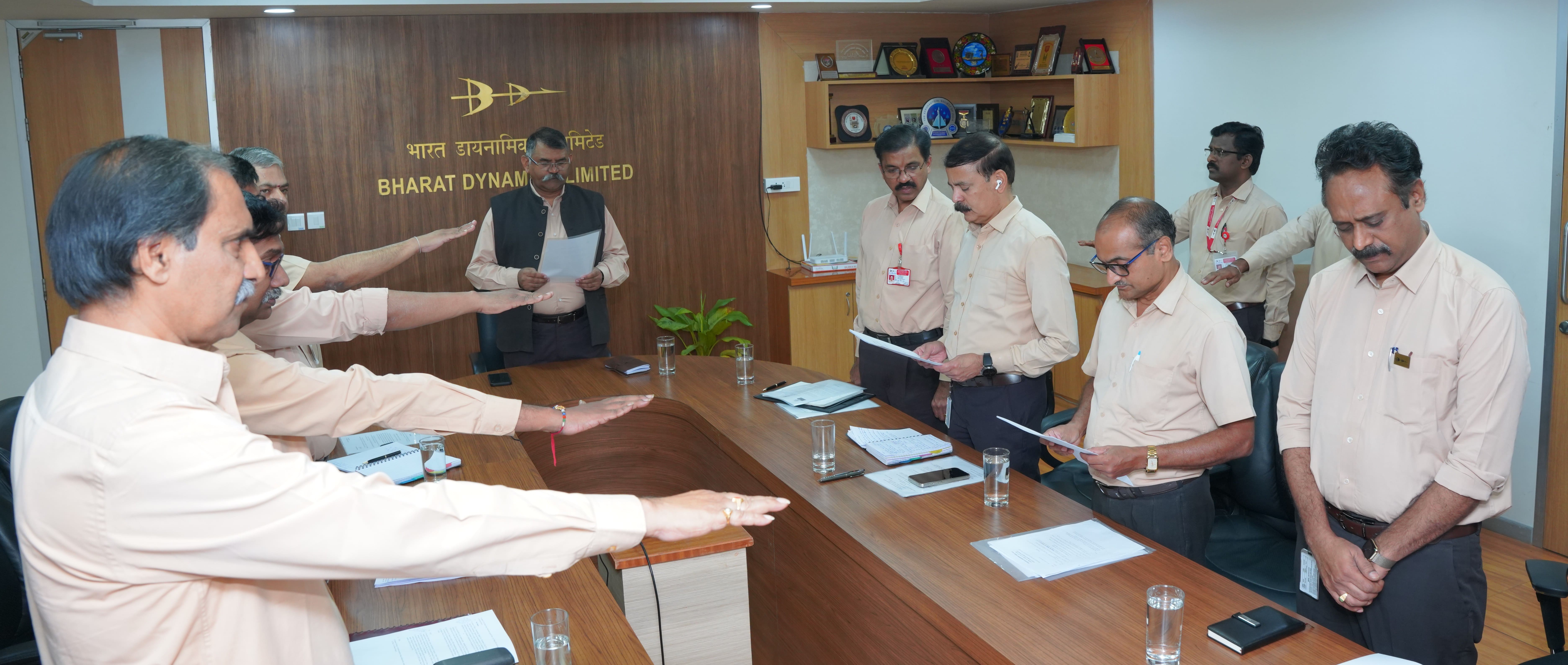 बी डी एल में सतर्कता जागरूकता सप्ताह का उद्घाटन